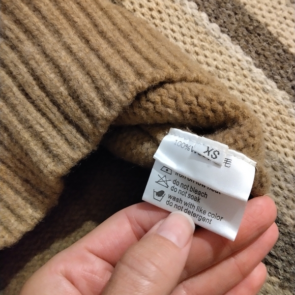 ASM Anna Women's Turtleneck Sweater Size XS Brown 100% Wool - Picture 4 of 8